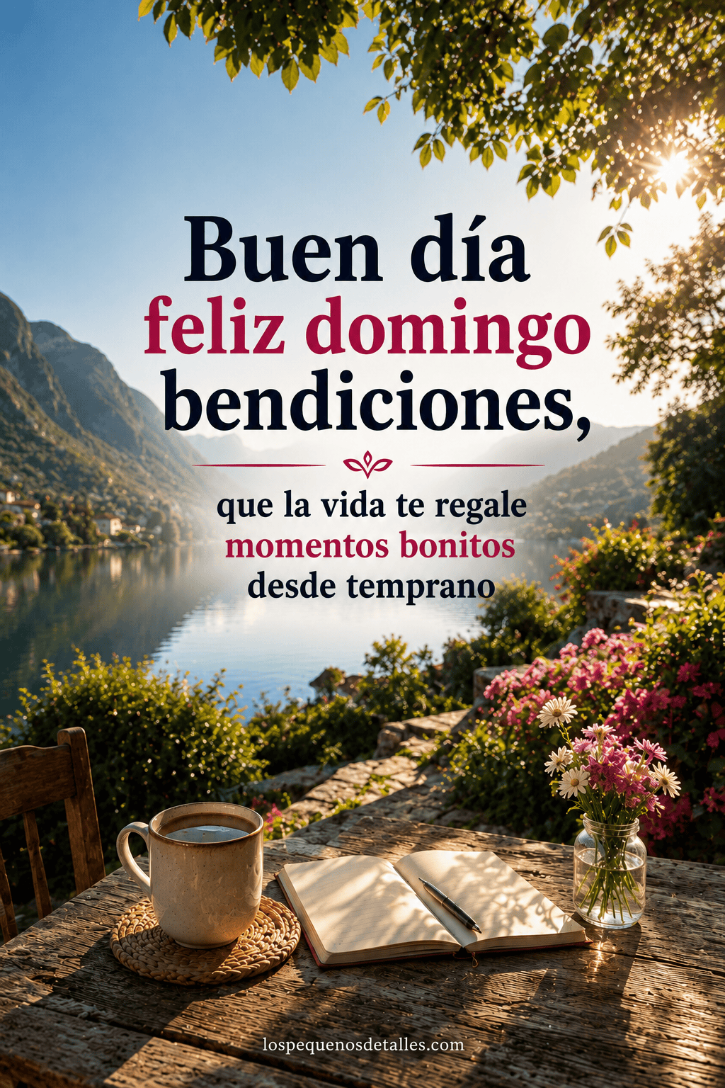 Comparte un buen día feliz domingo bendiciones para desear momentos bonitos desde temprano y alegrar el corazón de alguien especia