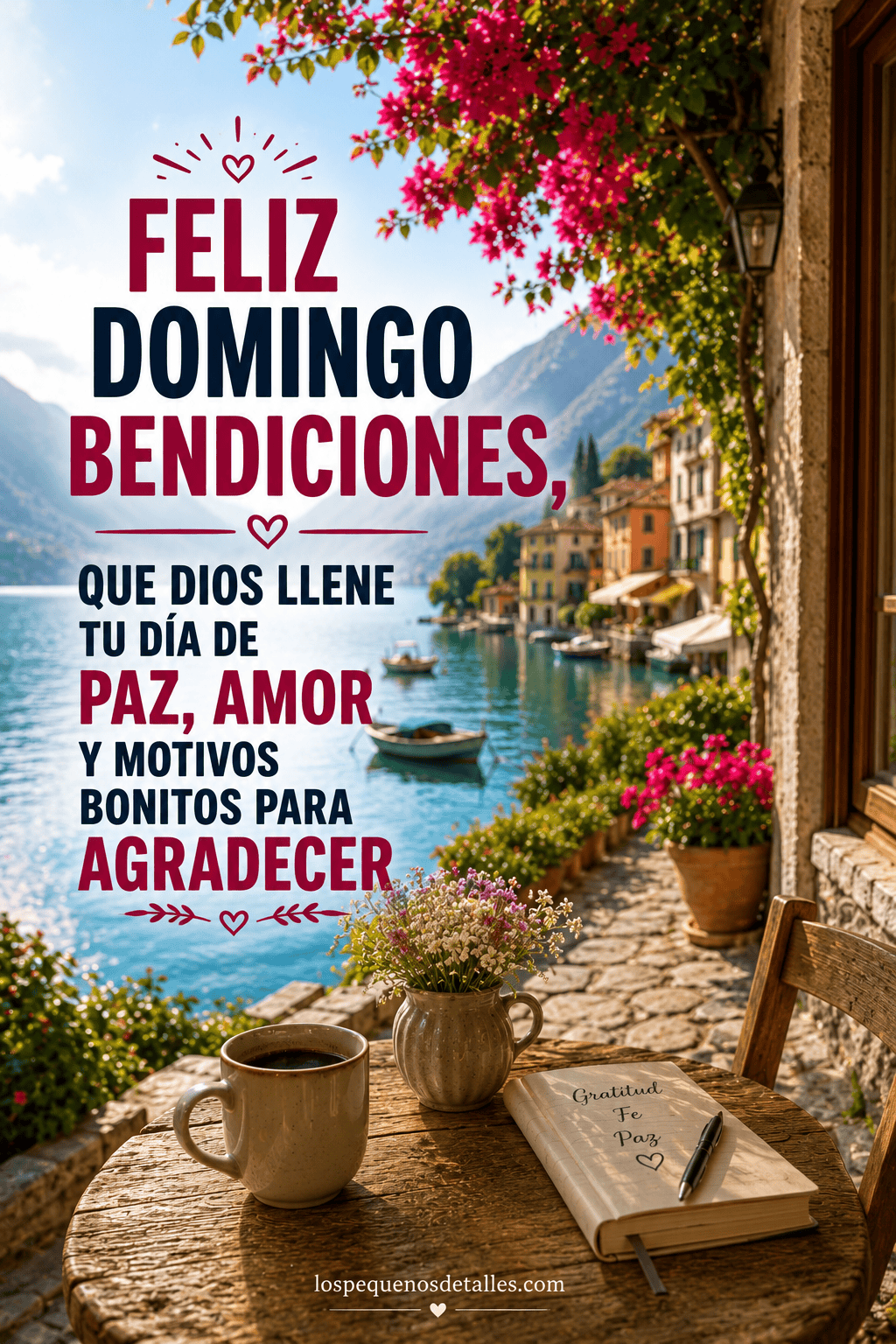 Comparte feliz domingo bendiciones con una frase llena de paz, amor y motivos bonitos para agradecer este día con el corazón.
