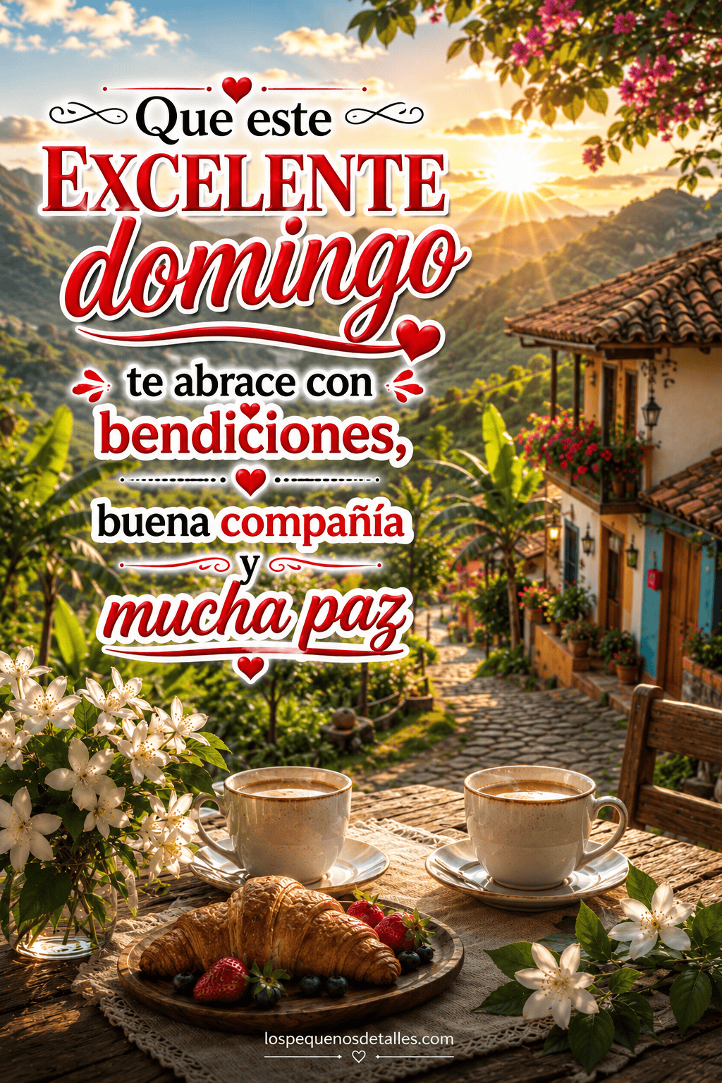 Comparte un excelente domingo lleno de bendiciones, buena compañía y mucha paz para regalar un mensaje bonito y especial.