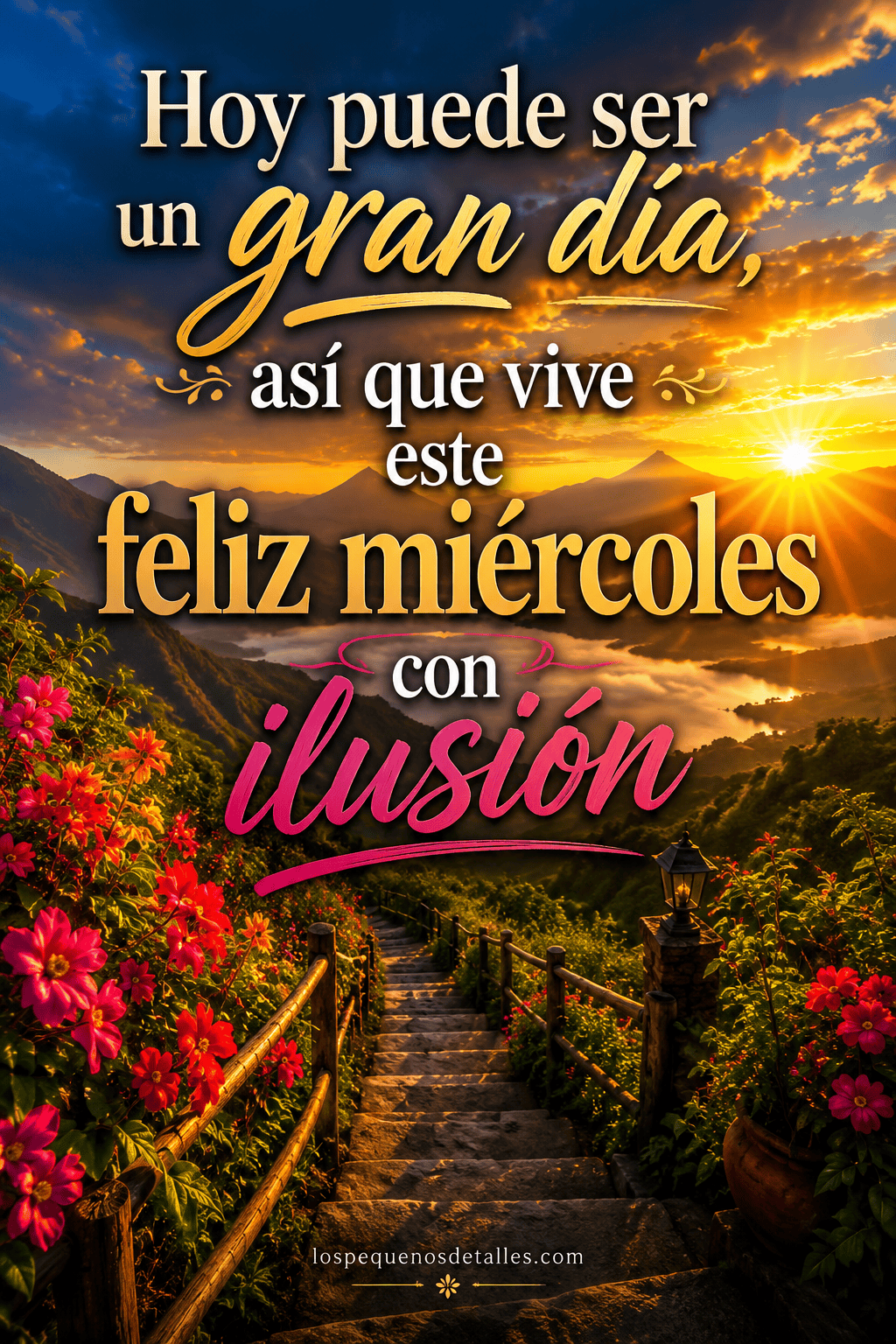 Hoy puede ser un gran día. Comparte este mensaje de feliz miércoles y empieza la mañana con ilusión, alegría y buenos deseo