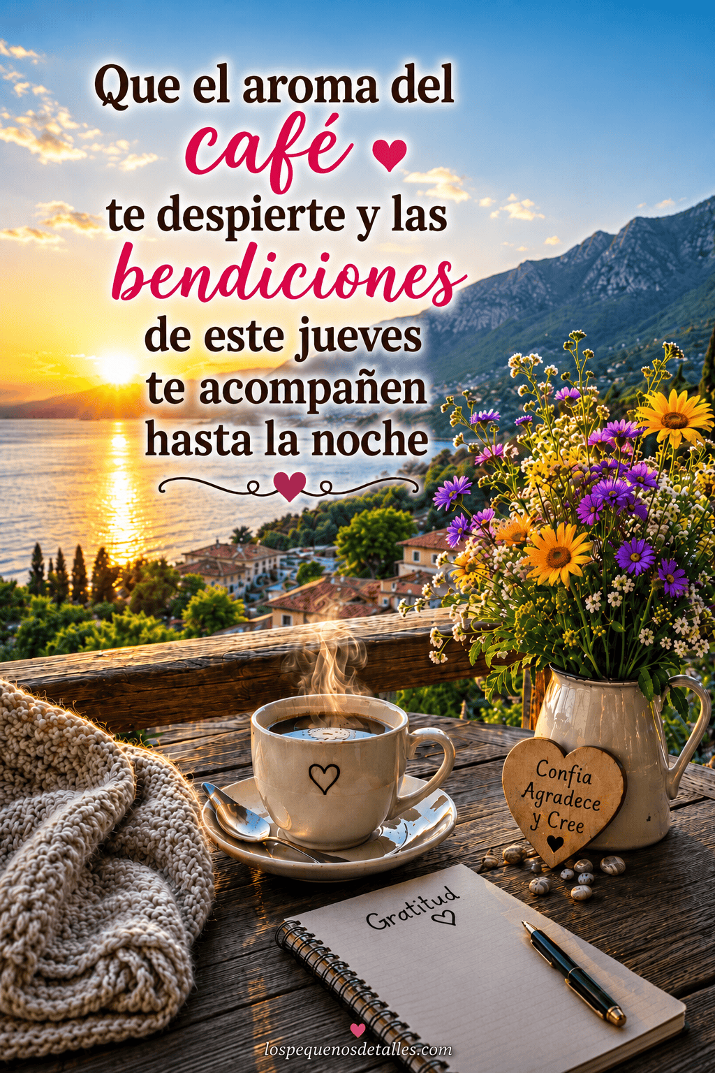 Que el aroma del café te despierte y las bendiciones de este jueves te acompañen hasta la noche