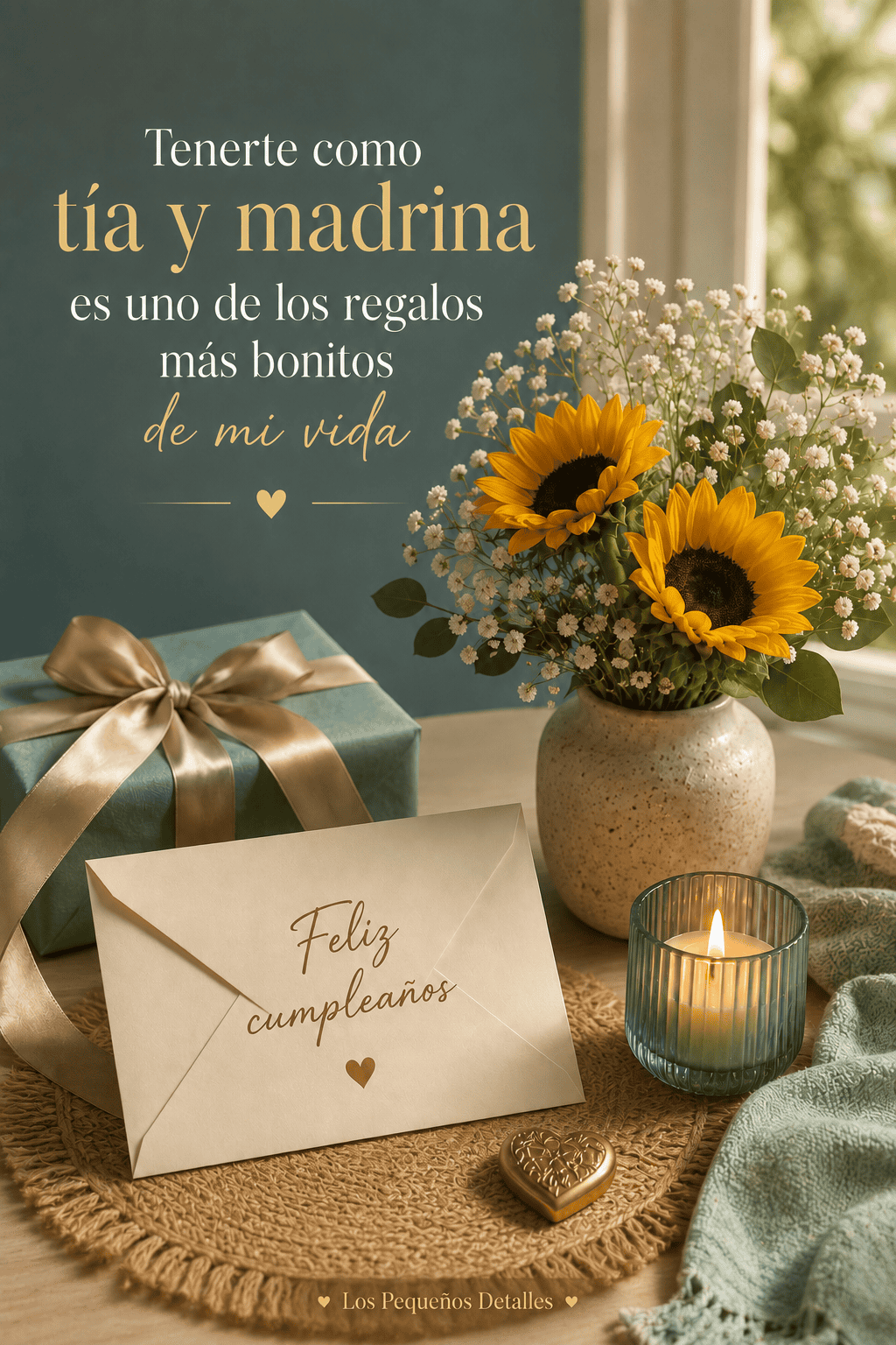Tenerte como tía y madrina es uno de los regalos más bonitos de mi vida